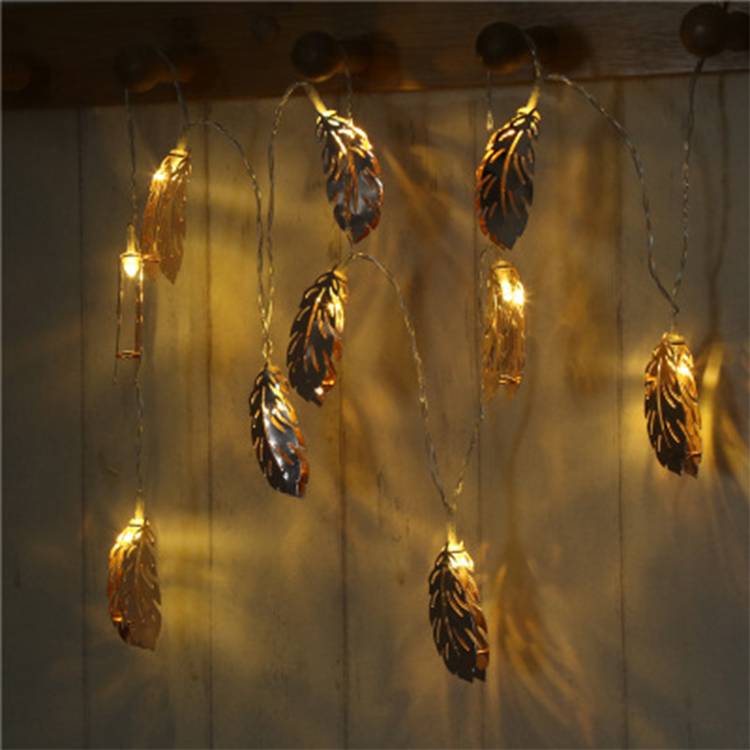 Leaf Patterned 1.5m 3 Meters Long String Light Fairy Holiday Party Led Light Boxed Wholesale Manufacturer